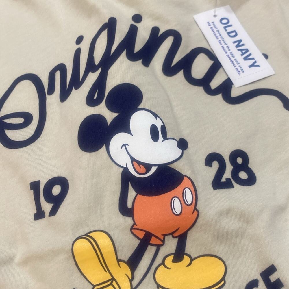 Old Navy Mickey Mouse Lettuce Edge Licensed Graphic T-Shirt - Picture 7 of 7